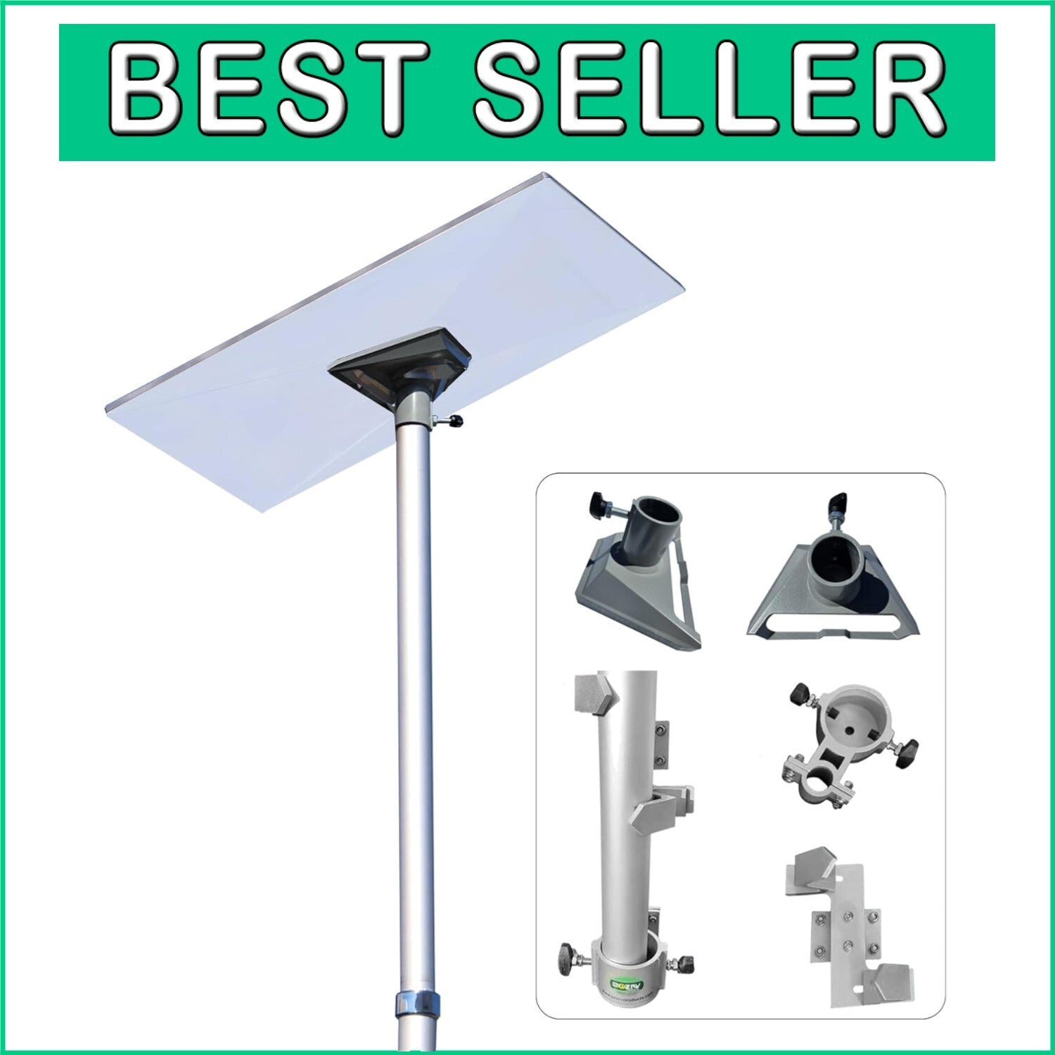 10FT Starlink Telescopic RV Antenna Pole with Quick-Install Mounting Bracket Kit