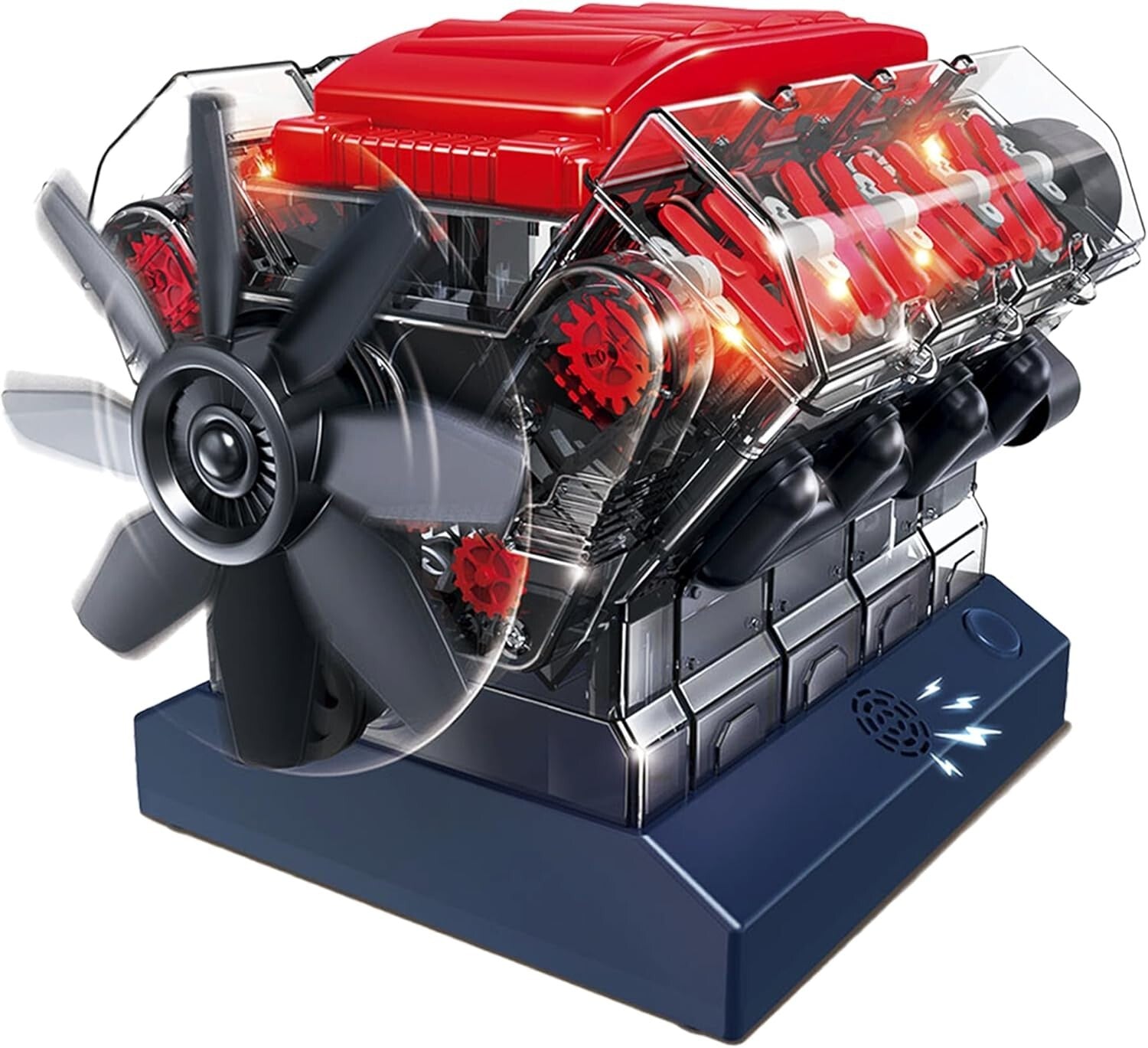 Interactive V8 Engine Model Kit with Realistic Sounds - Perfect STEM Challenge