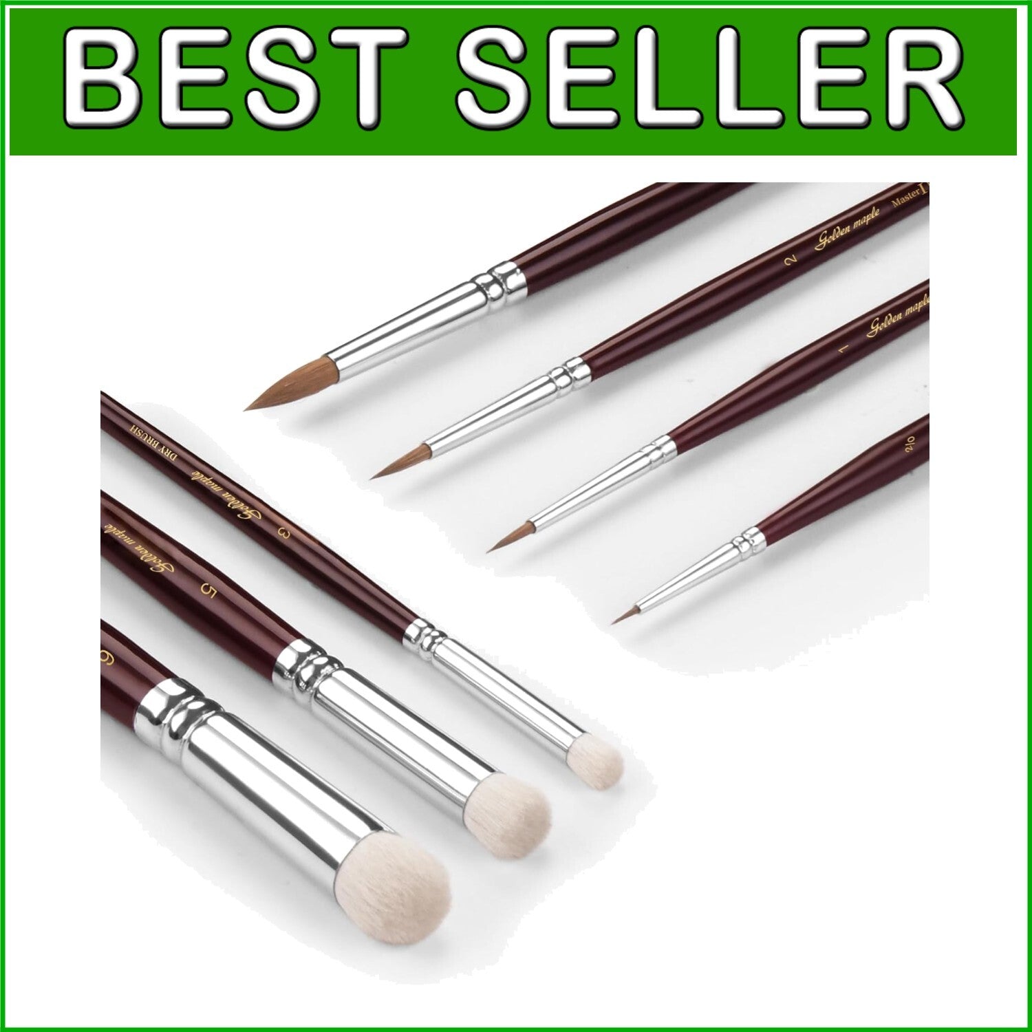 7-Piece Miniature Brush Set with Kolinsky Sable - Ultimate Detail Painting Kit