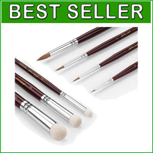 Load image into Gallery viewer, 7-Piece Miniature Brush Set with Kolinsky Sable - Ultimate Detail Painting Kit