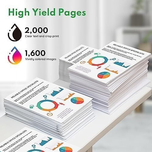 High-Yield 4-Pack 962XL Ink Cartridges for OfficeJet Pro - Clear Quality Prints