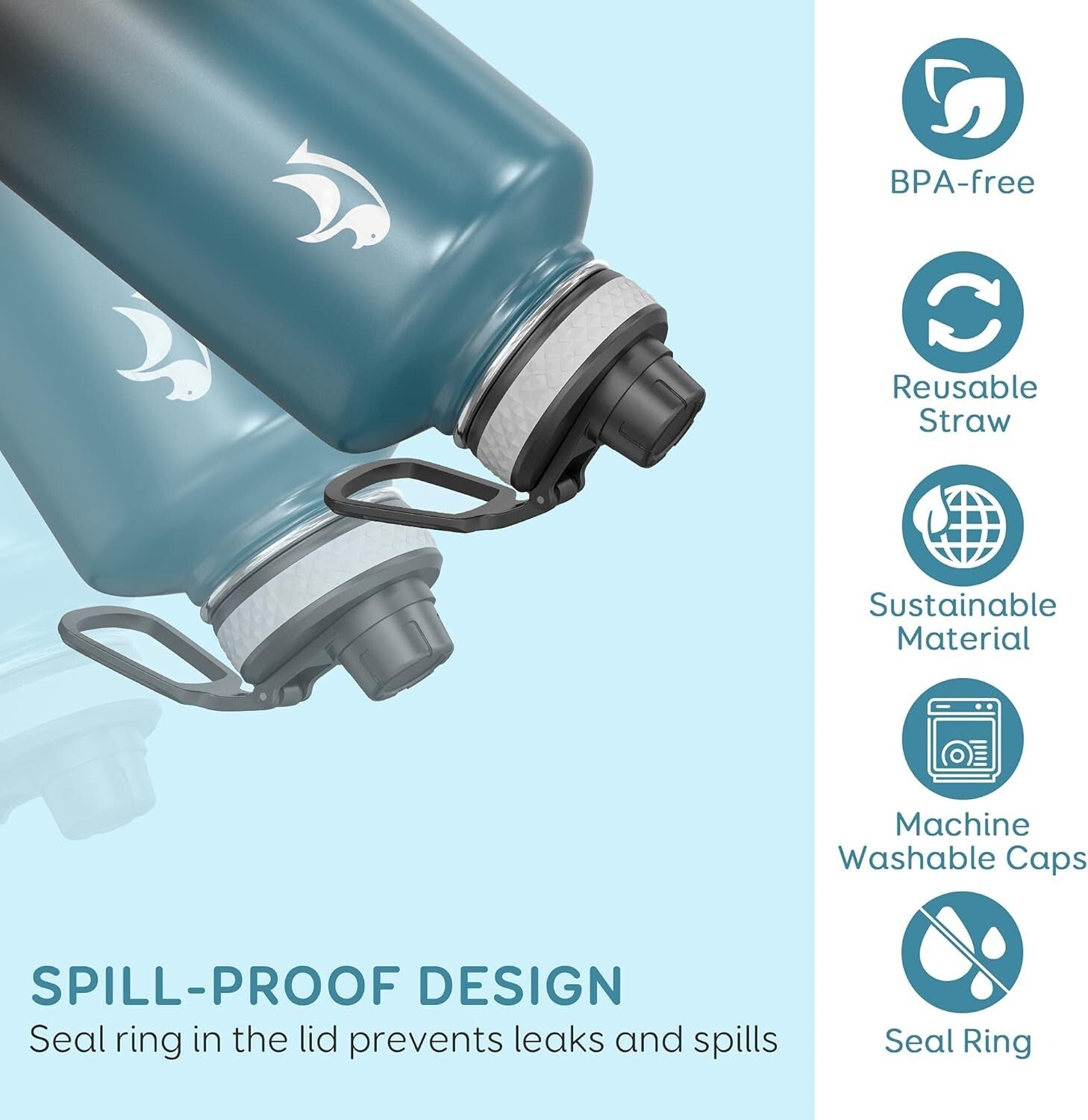 87 oz Stainless Steel Water Jug - 48 Hours Cold, 24 Hours Hot - Adventure Ready