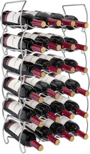 Load image into Gallery viewer, Versatile 6-Tier Stackable Wine Rack - Holds 24 Bottles for Home Bar or Pantry