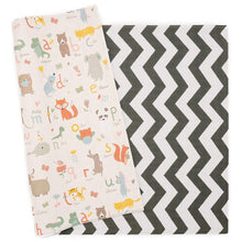 Load image into Gallery viewer, Large Zig Zag Play Mat: Reversible, Waterproof &amp; Non-Toxic for Kids 82'' x 55''