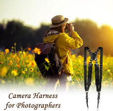 Load image into Gallery viewer, Professional Dual Camera Sling - Premium Leather Harness for Seamless Shooting