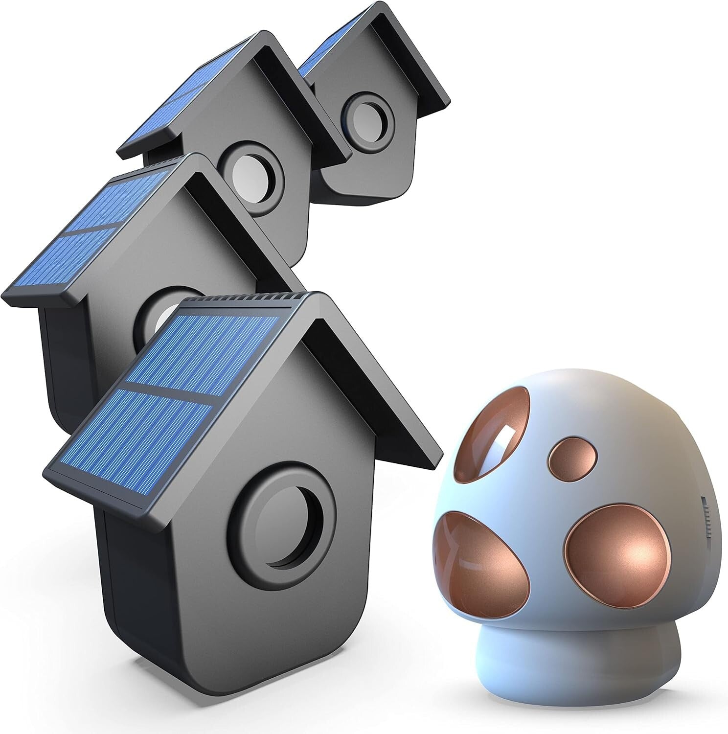 Weatherproof Solar Motion Sensor Alarm with Portable Receiver - 1/2 Mile Range