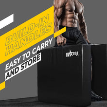 Load image into Gallery viewer, Premium Weightlifting Drop Pads with PVC Cover &amp; Carry Handles - Pair of 2