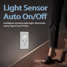 Load image into Gallery viewer, Receptacle with USB Charging and Night Sensor - Safe 15 Amp Electrical Solution