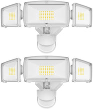 Load image into Gallery viewer, Adjustable 3-Head Motion Sensor Outdoor Lights - Bright 38W Security Floodlight