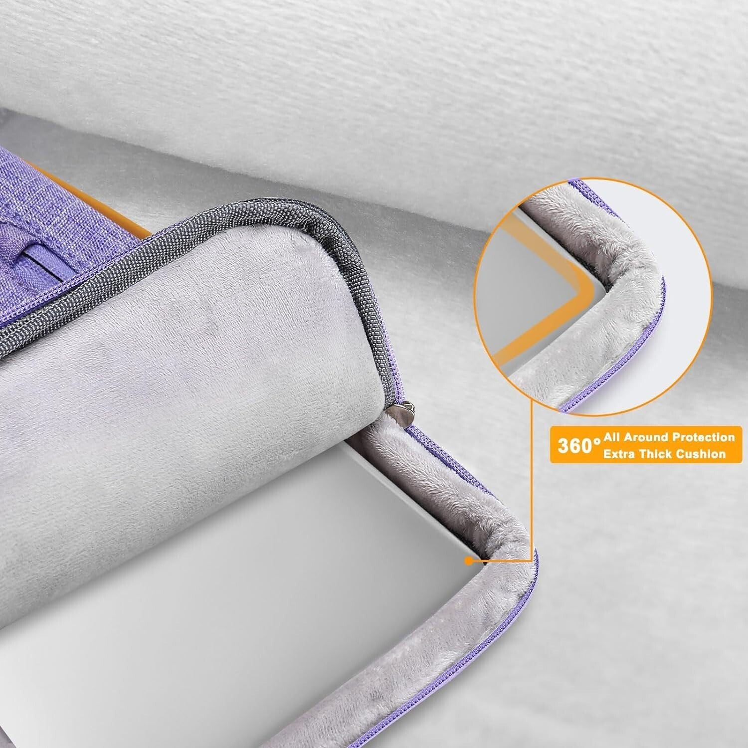 360 Protective Laptop Shoulder Bag, Fits 15-15.6 Inch Laptops - Purple Elegance