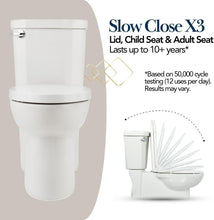 Load image into Gallery viewer, Premium Elongated Almond Potty Training Toilet Seat - Easy Clean &amp; Slow Close