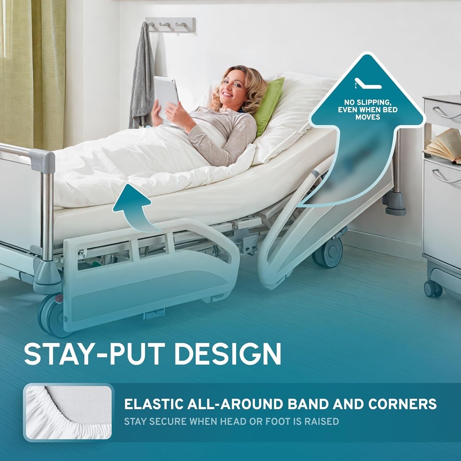 Durable Machine Washable Hospital Bed Sheets - Set of 3, 36" x 80" Size