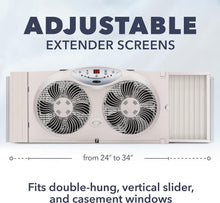 Load image into Gallery viewer, Bionaire Thin Window Fan with Programmable Thermostat &amp; Remote Control