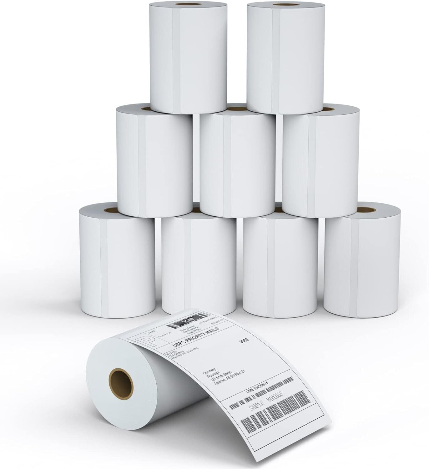 Waterproof 4x6 Self-Adhesive Labels, 10 Rolls of 250 for E-commerce Shipping
