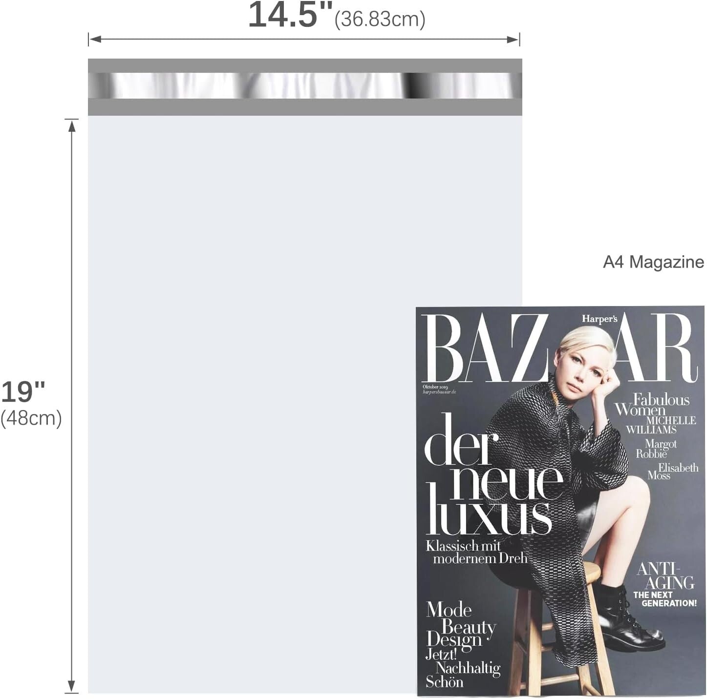 200 Large White Poly Mailers 14.5x19 - Efficient Shipping for Small Businesses