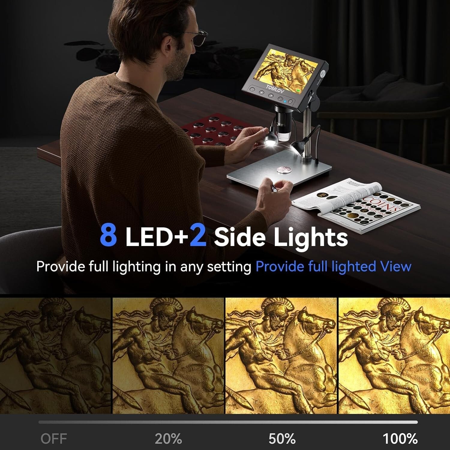 4.3" LCD USB Microscope with 1000X Magnification – Ideal for Science Exploration