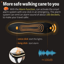 Load image into Gallery viewer, Ergonomic Foldable Cane with Smart Alarm &amp; LED Light for Fashionable Mobility