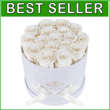 Load image into Gallery viewer, Timeless 17 Luxury Roses Gift in White Velvet Box - Perfect for Any Occasion