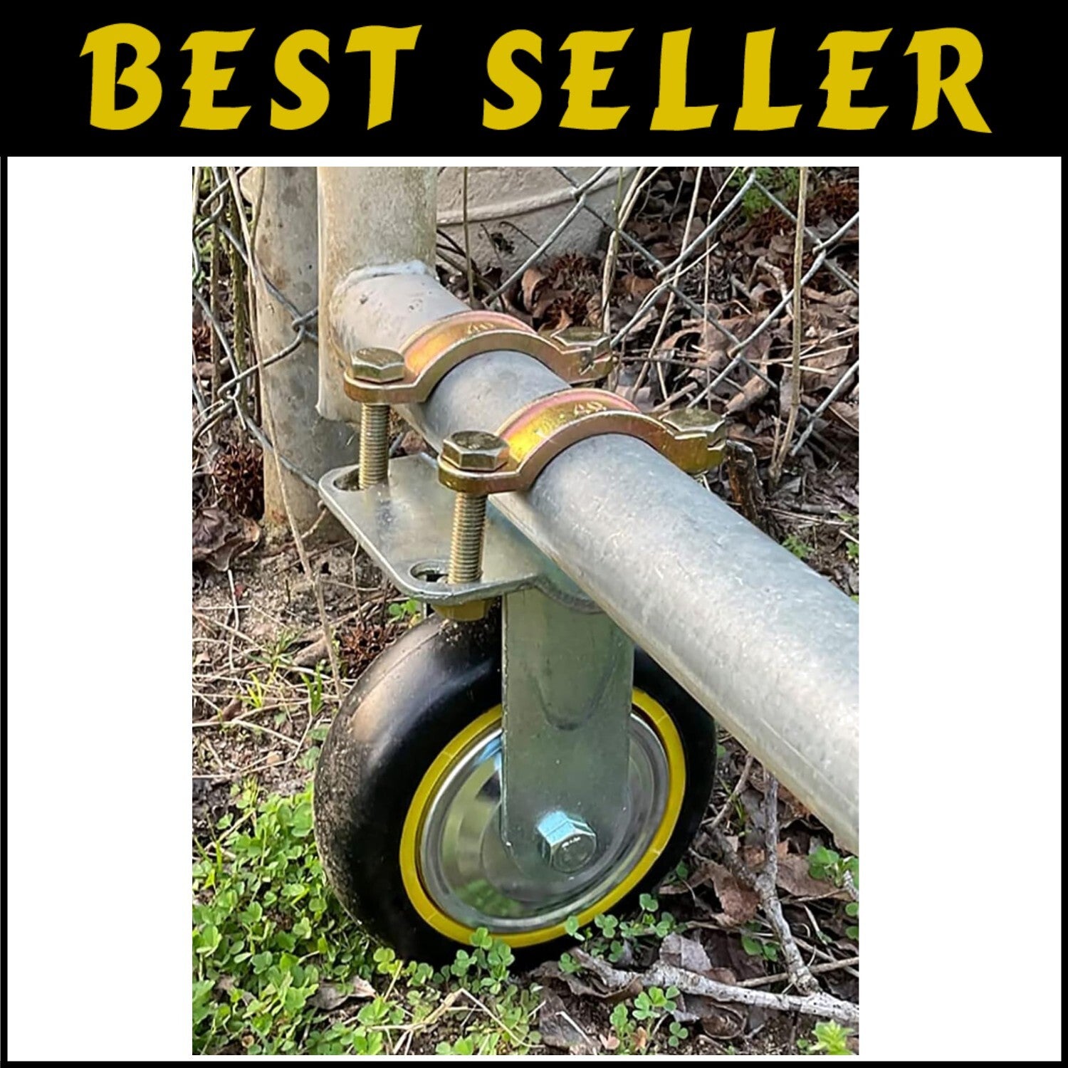 Heavy-Duty 6" Gate Wheels for Metal Tube Gates - 2 Pack Rust-Resistant Solution