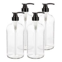 Load image into Gallery viewer, Durable 32 oz Flint Glass Pump Dispenser - Reusable Shampoo Bottle Solution
