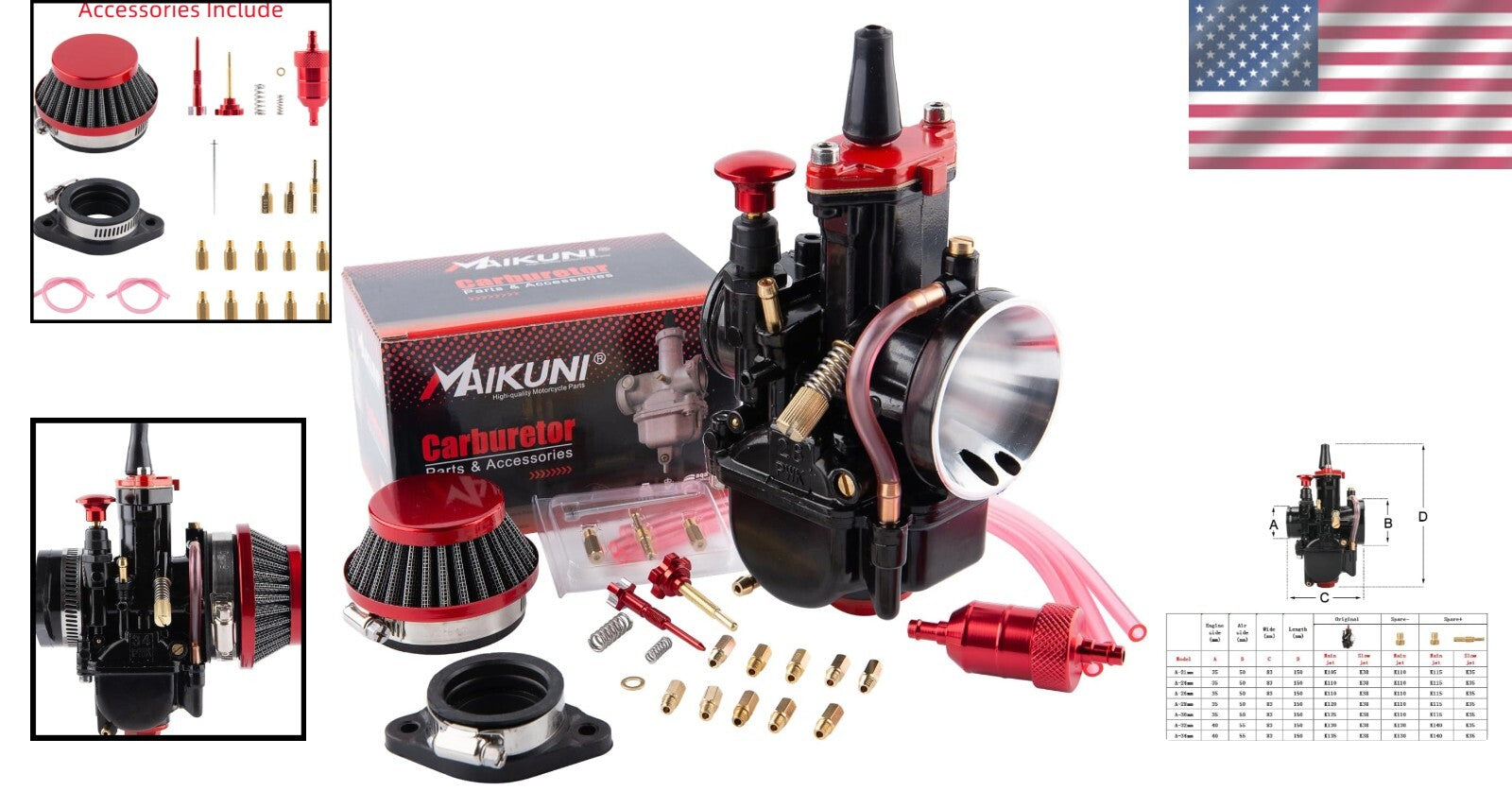 CNC Adjustable 34mm Carburetor - Performance Upgrade for Dirt & Off-Road Bikes