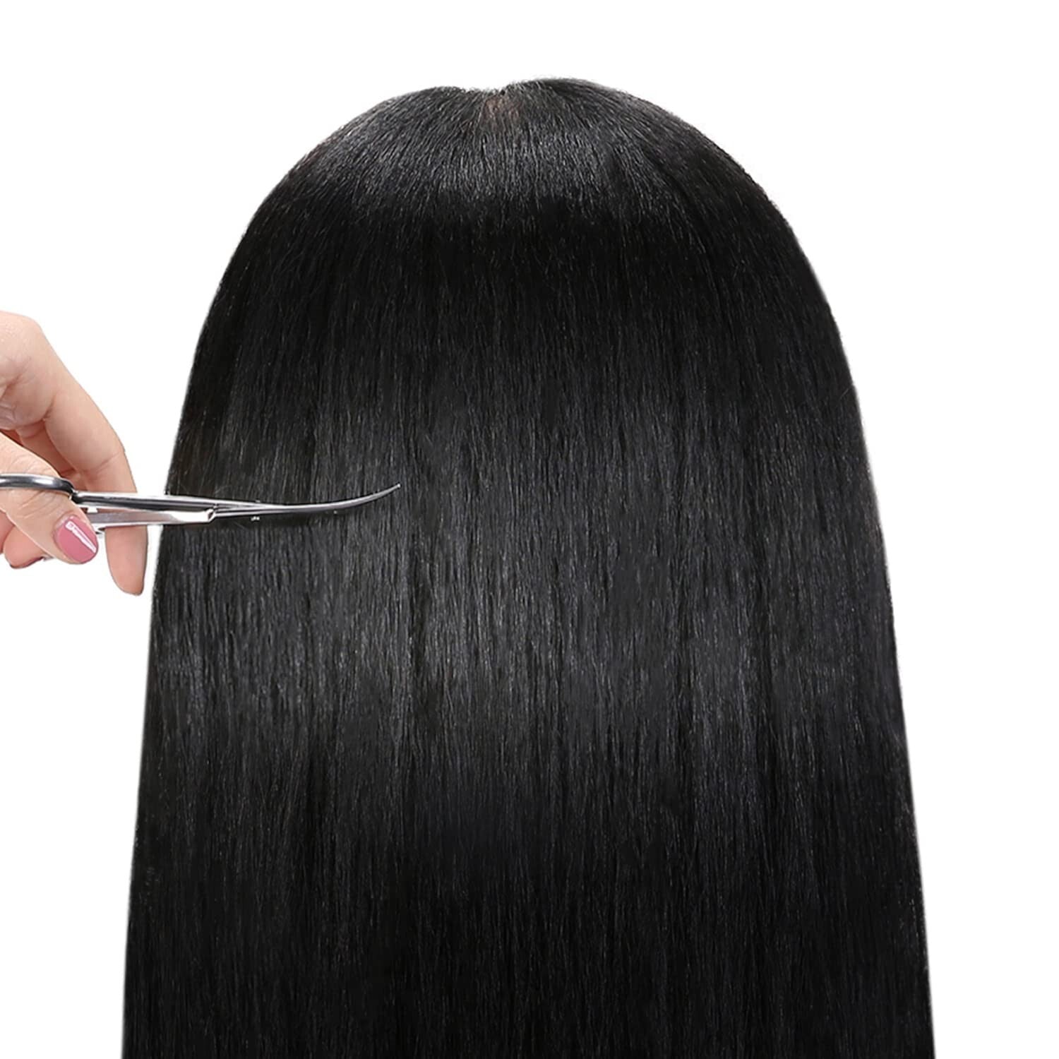 100% Human Hair 18 Inch Mannequin Head with Free Clamp and Hair Styling Tools