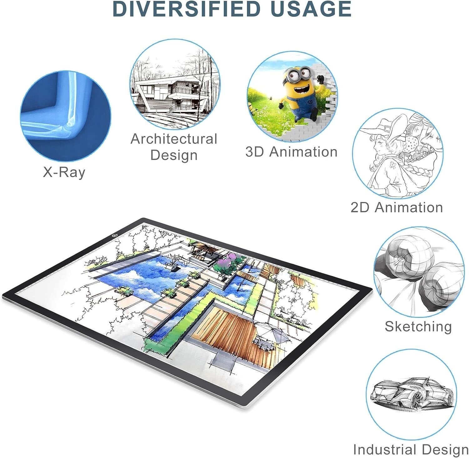 Dimmable Touch-Control A2 LED Light Pad - Perfect for Calligraphy & Animation