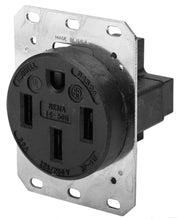 Load image into Gallery viewer, Heavy-Duty 50A Industrial Receptacle - Black NEMA 4-50 Power Outlet
