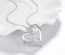 Load image into Gallery viewer, Elegant 925 Sterling Silver Birthstone Heart Pendant Necklace for Women