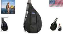 Load image into Gallery viewer, Versatile Black Sling Pack with Adjustable Rope Strap - Iconic Outdoor Style