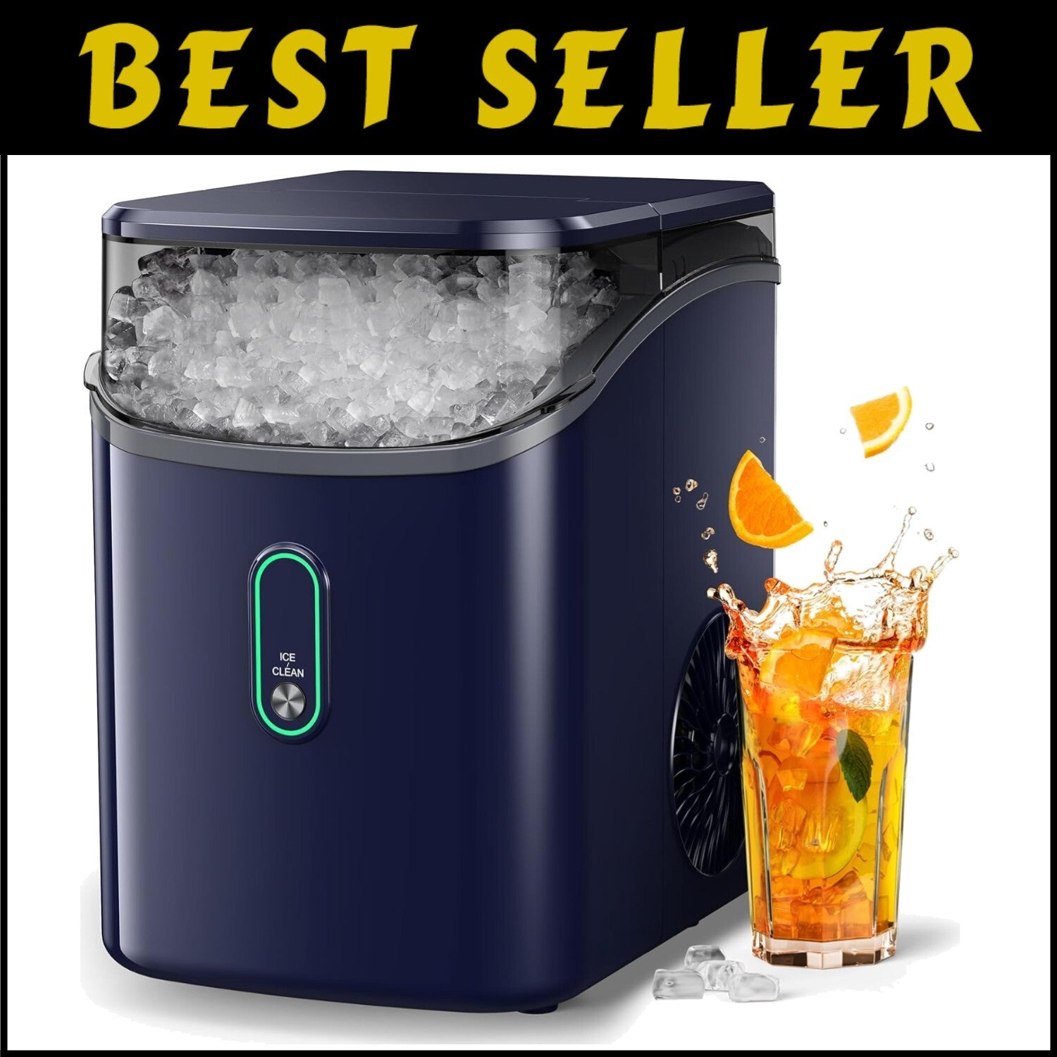 Compact Nugget Ice Maker - 33 lbs/24H, Perfect for Parties & Refreshing Drinks