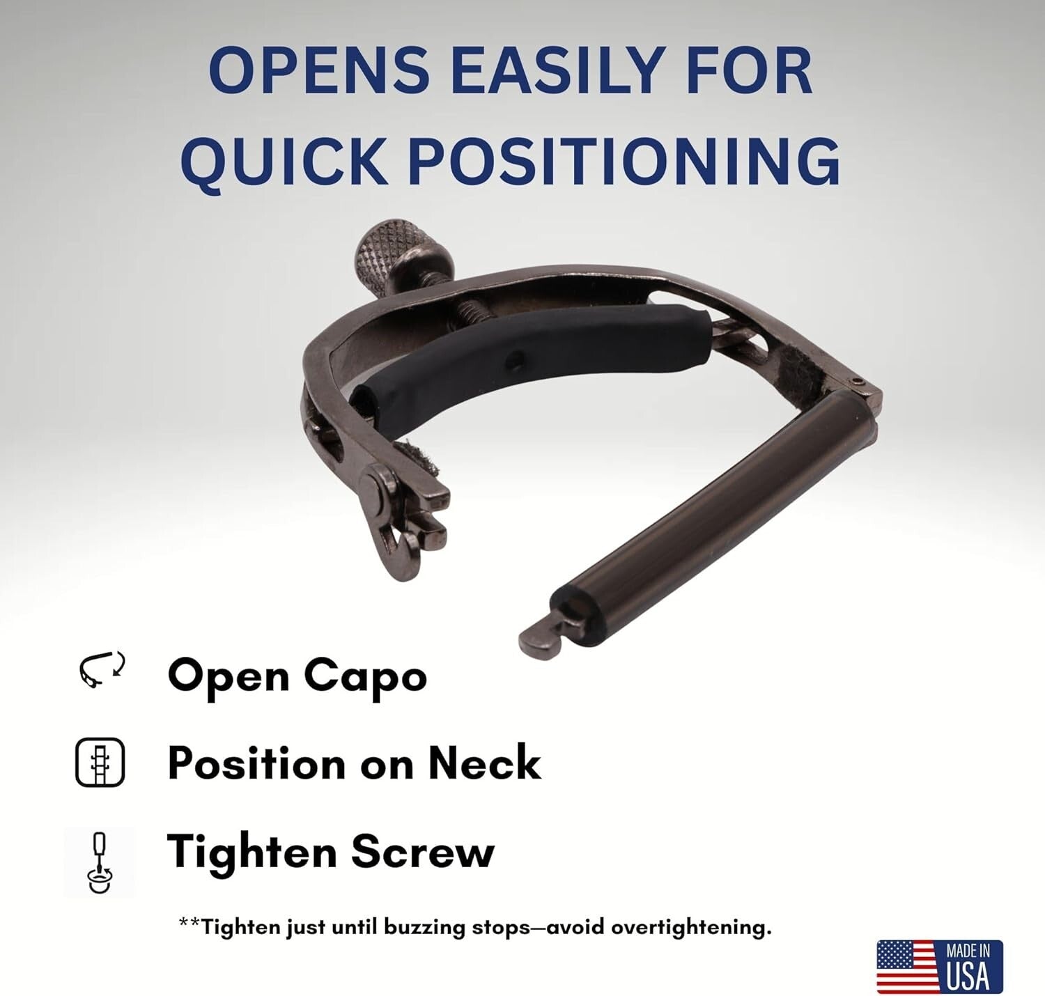 Durable Acoustic Guitar Capo with Felt Lining - Perfect for World-Music Styles