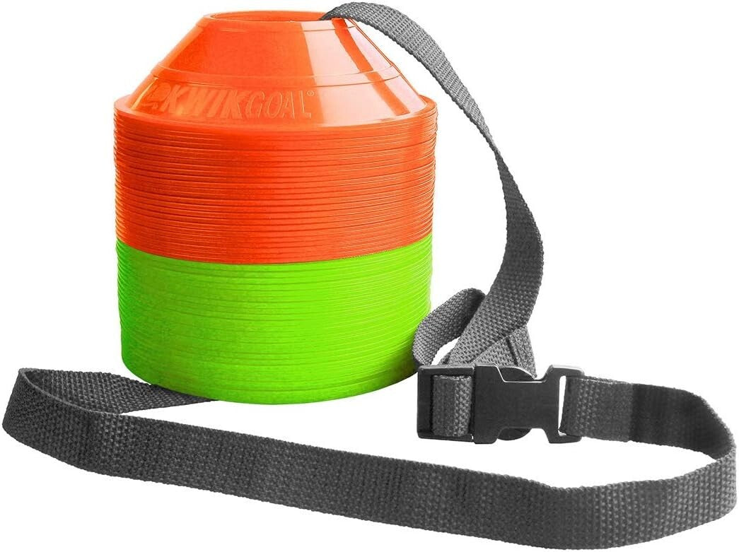Durable Mini Disc Cones 50-Pack with Carry Strap - Soccer Training Essential