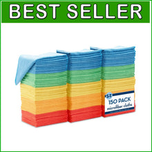 Load image into Gallery viewer, Super Absorbent Microfiber Cleaning Cloths - 150 Pack, Perfect for All Surfaces