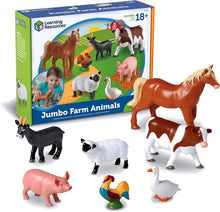 Load image into Gallery viewer, 7-Piece Jumbo Farm Animal Set - Colorful Learning Toys for Toddler Play