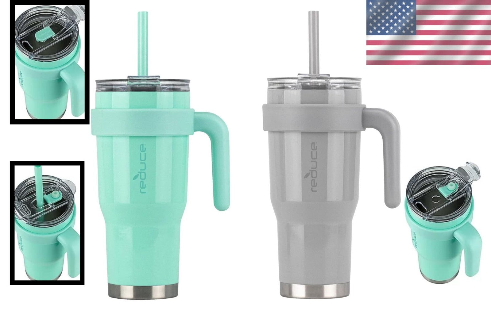 Heavy-Duty 40 Oz Mug Tumbler with Handle - Perfect for Hot & Cold Drinks