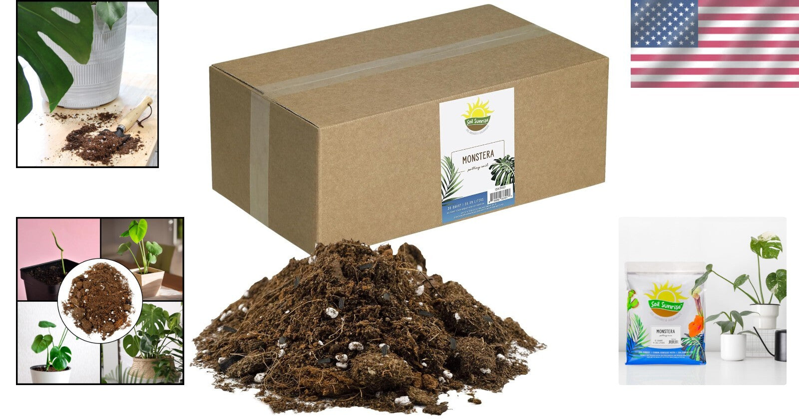 Custom Monstera Potting Soil Mix 30 Quarts - Perfect for Thriving Growth