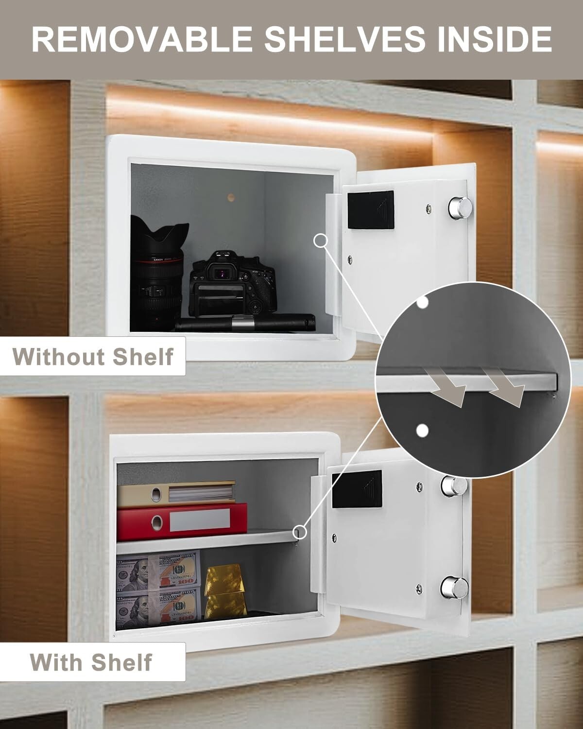 Secure 1.2 Cu Ft Home Safe with Digital Lock, Perfect for Renters & Students