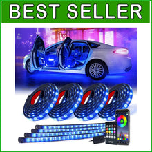 Load image into Gallery viewer, Dynamic 8Pcs RGB LED Strip Kit for Vehicles - Bluetooth &amp; Remote with Music Sync