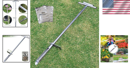 Premium 40-Inch Soil Probe for Home Gardening and Lawn Care - Stainless Steel