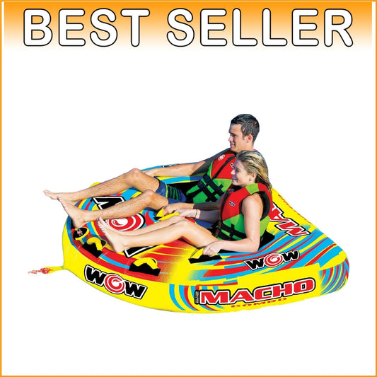 Durable 1-2 Person Towable Water Tube with UV Protection & Easy-Connect System
