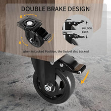 Load image into Gallery viewer, Industrial-Grade 5-Inch Locking Caster Wheels for Easy Maneuvering - Set of 4