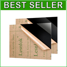 Load image into Gallery viewer, Versatile 18x24 Black Acrylic Sheet Set - Great for Painting and Photography