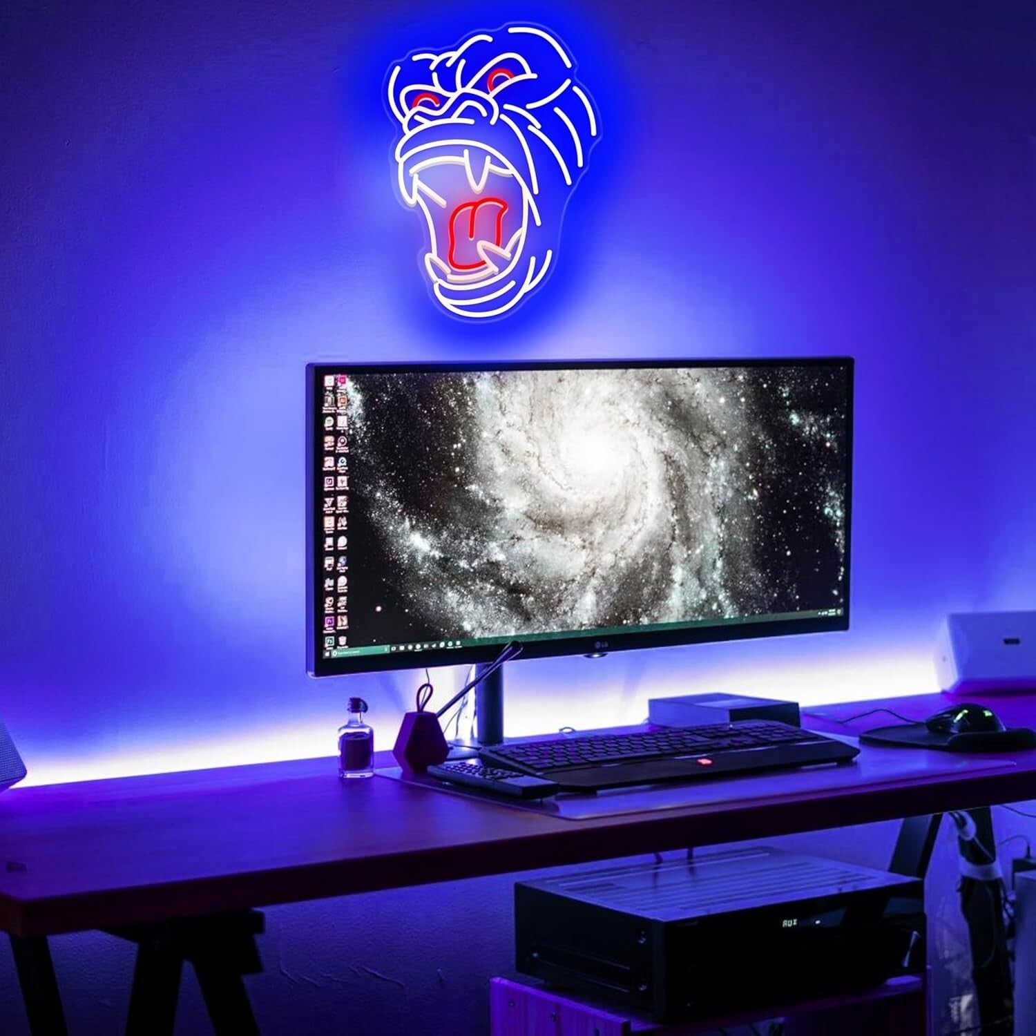 King of The Monsters Neon Sign - Eye-Catching Wall Art for Pop Culture Lovers