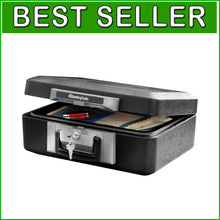 Load image into Gallery viewer, Compact Fire Safe Box with Key Lock for Jewelry &amp; Documents - 6.3 x 15.3 x 12.1