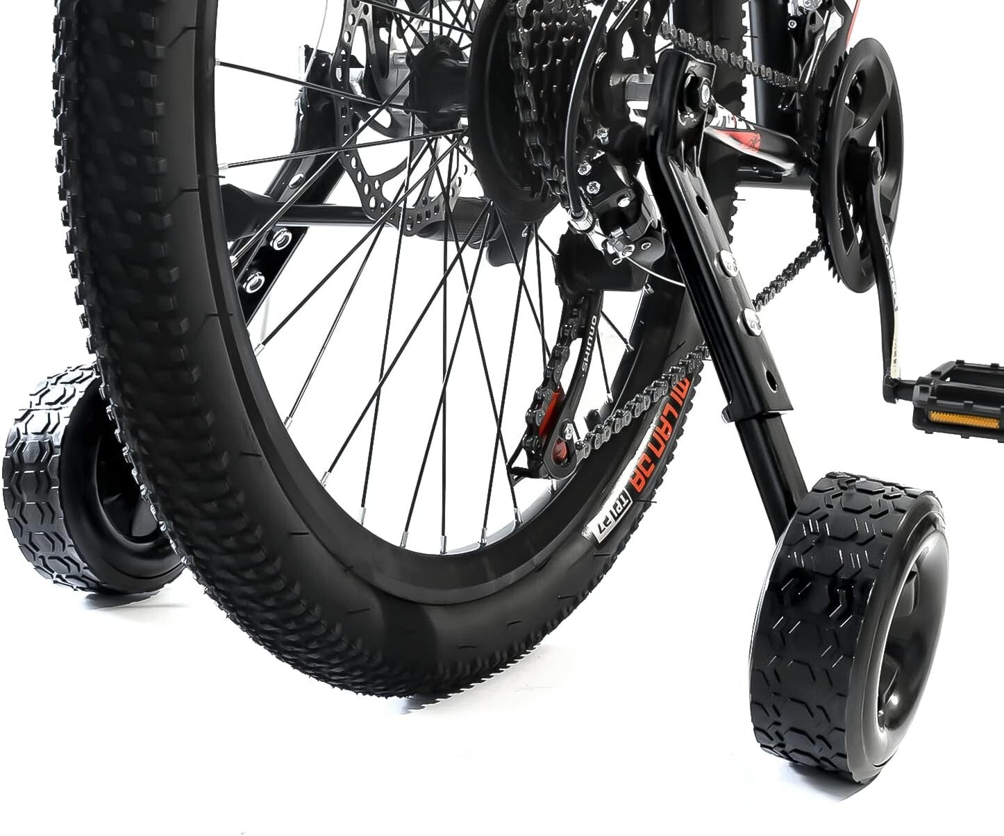 Adjustable Bicycle Training Wheels for 16-24 Inch Bikes - Heavy Duty Stabilizers