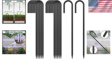 Load image into Gallery viewer, 24" Steel Rebar Ground Stakes Set - Essential J Hook Tent and Garden Anchors