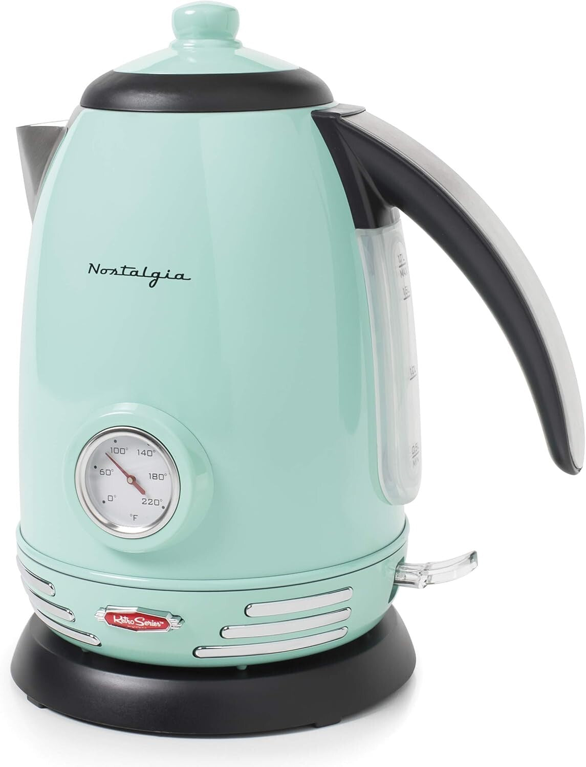 Elegant 1.7L Retro Tea Kettle with 360-Degree Base & Water Level Indicator