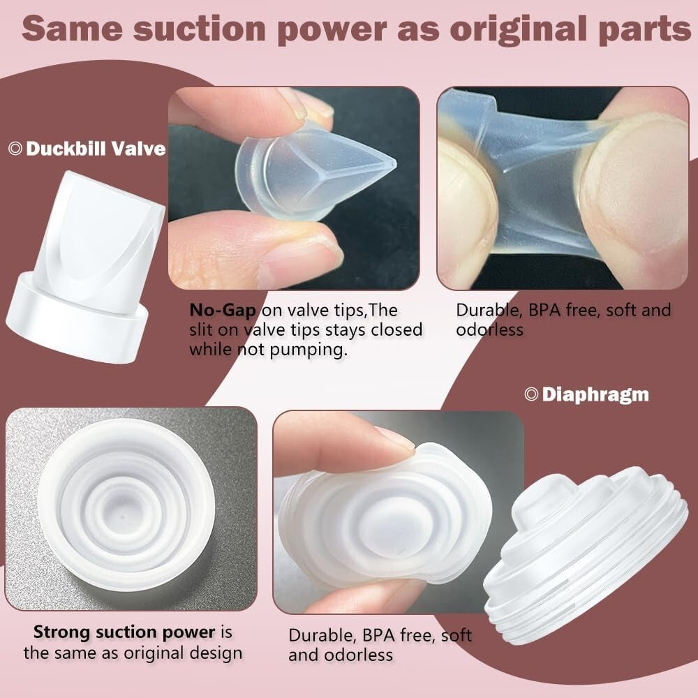 Efficient Breast Pump Parts Set with 24mm Flange and Milk Collector for Moms