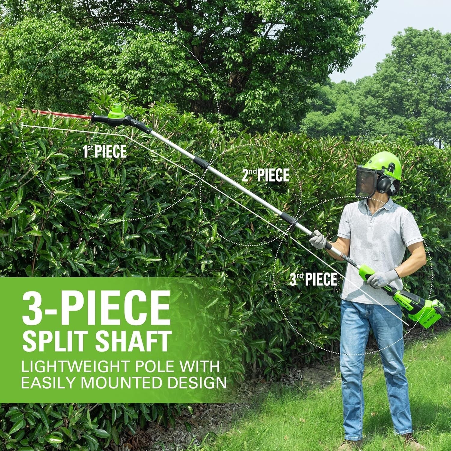 High-Performance 40V Pole Saw and Hedge Trimmer Combo - Effortless Yard Care